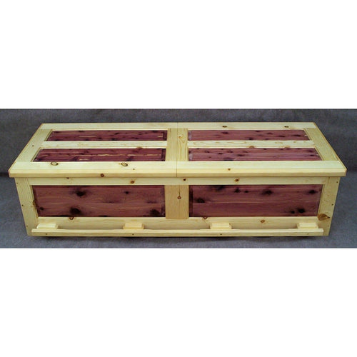 pine and cedar wood casket