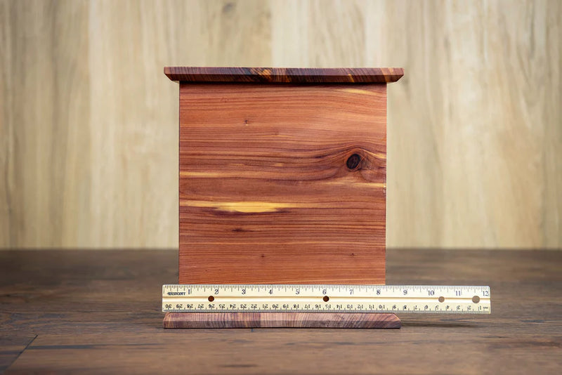 Cedar Cremation Urn in Candor Style, Companion Size