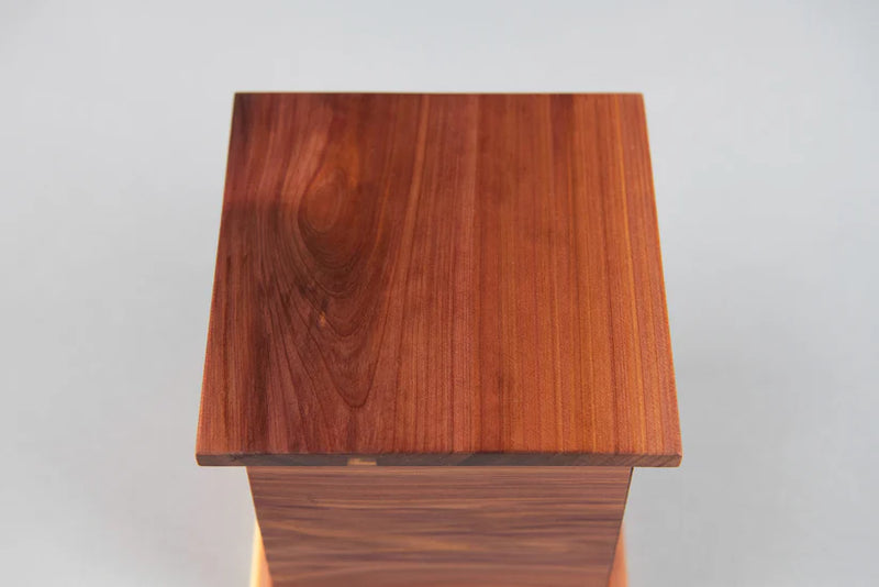 Cedar Cremation Urn in Candor Style, Sharing Size, Medium