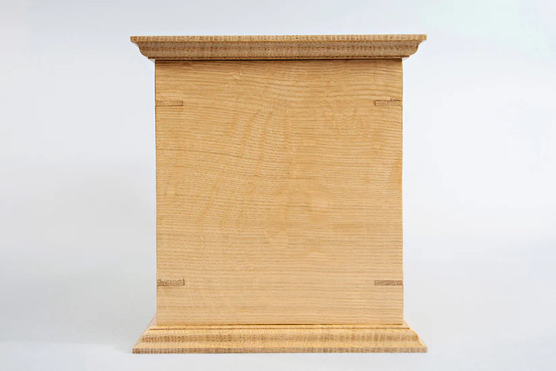 Quarter Sawn White Oak Cremation Urn in Craftsman Style, Standard Adult Size