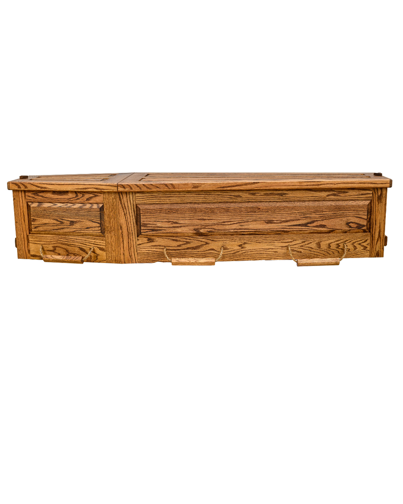 “HOMESTEADER” OAK COFFIN