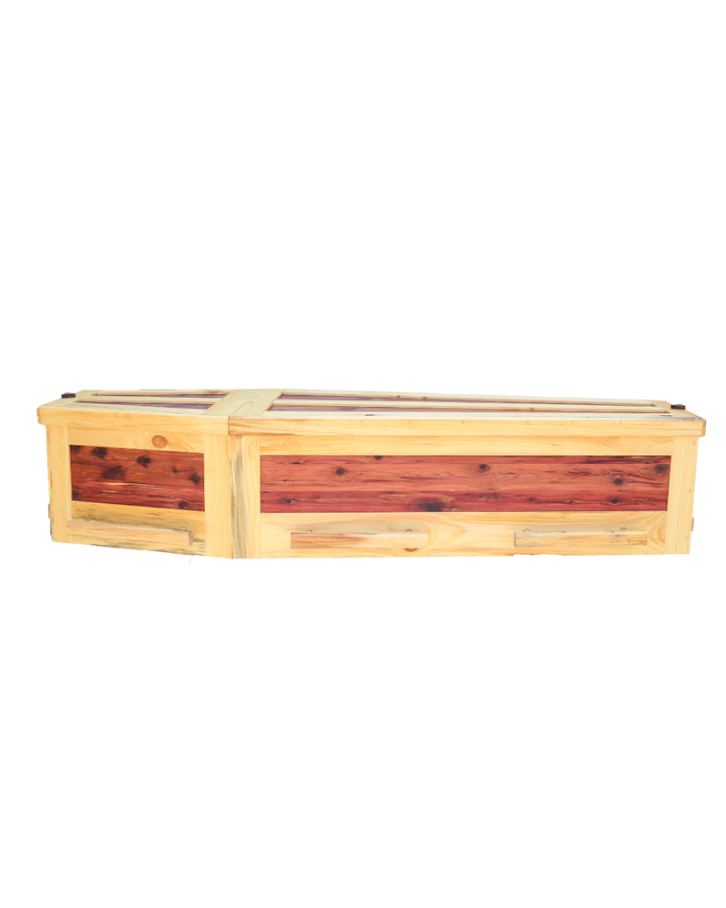 “Wrangler” Pine/Cedar Wood Coffin