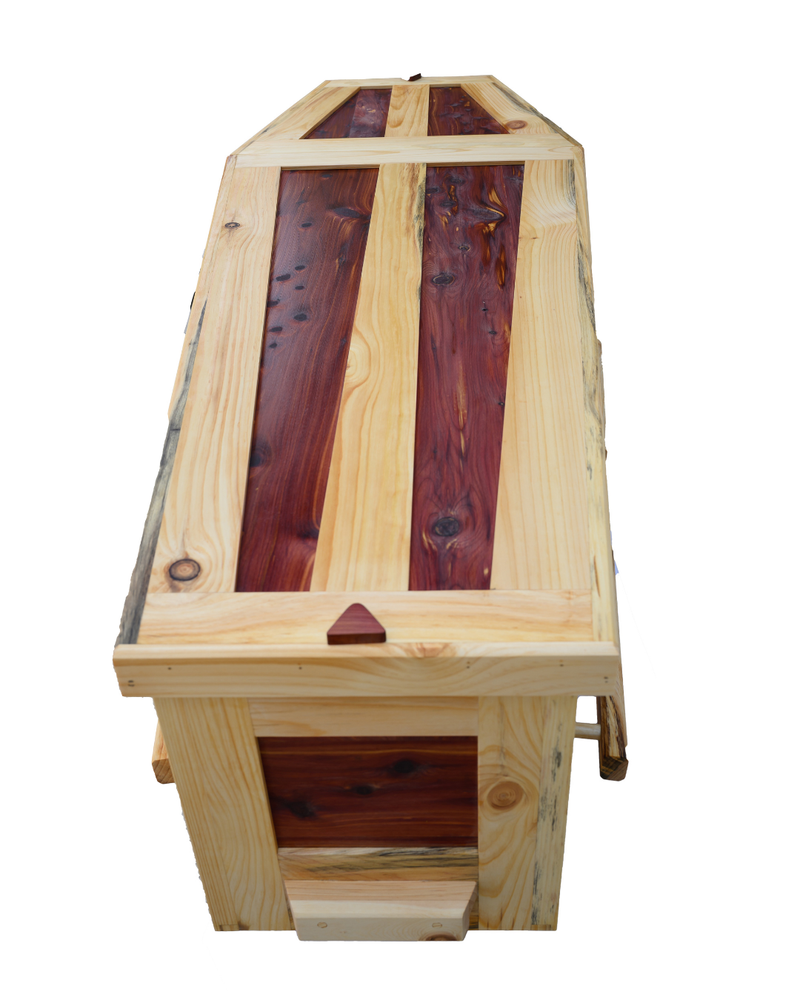 “Wrangler” Pine/Cedar Wood Coffin