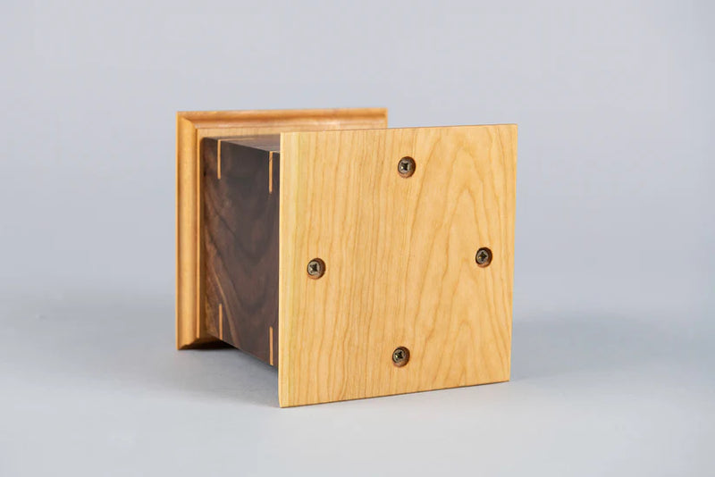 Walnut and Cherry Cremation Urn in Craftsman Style, Sharing Size, Medium