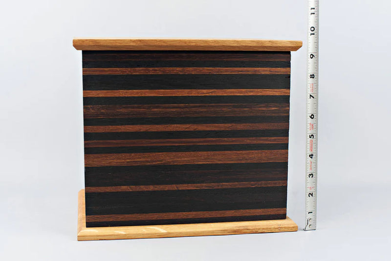 Wine and Whiskey Barrel Aged Oak Cremation Urn, Companion Size, Magnum