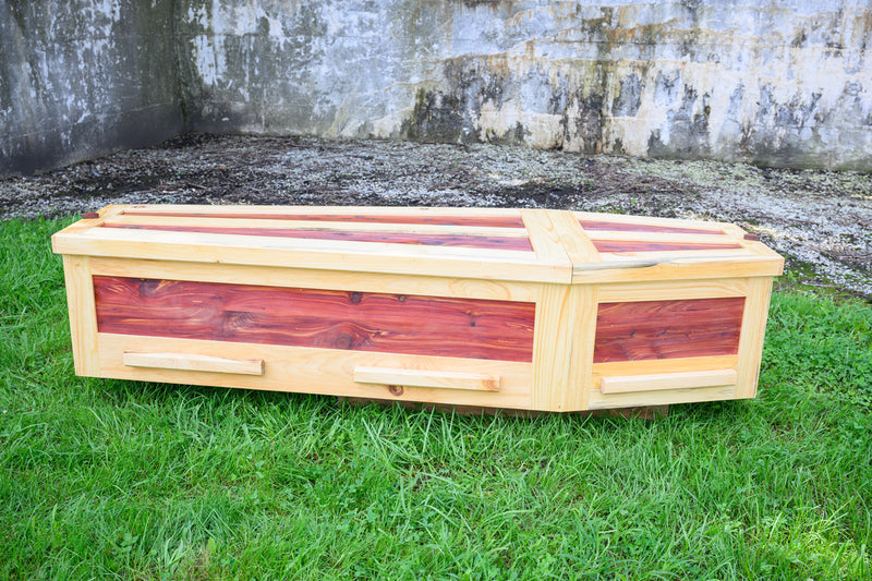 “Wrangler” Pine/Cedar Wood Coffin