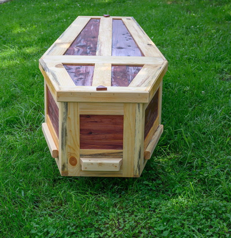 “Wrangler” Pine/Cedar Wood Coffin