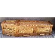 HOMESTEADER” OAK COFFIN SIDE VIEW
